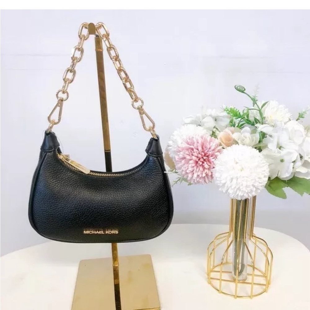 Michael Kors 35R3G4CC5L Cora Mini Zip Pouchette Bag IN Black